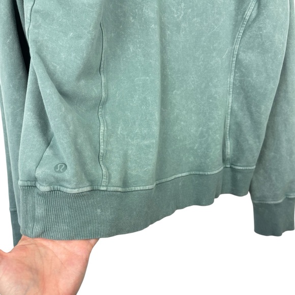 LULULEMON Scuba Pullover *Wash in Washed Tidewater Teal Hoodie Green 8 W3CODS - Picture 10 of 13